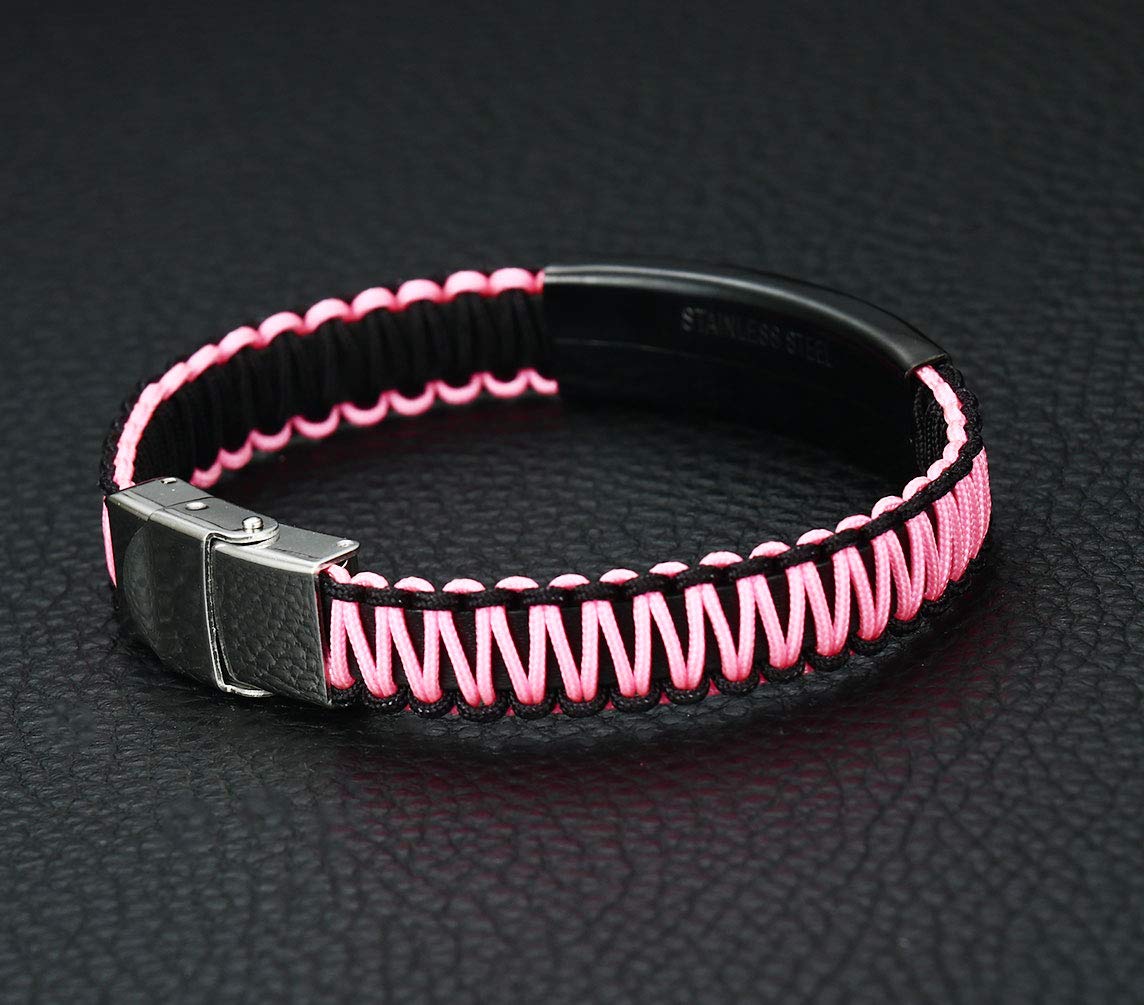 Diabetes Medical Alert ID Bracelet for Women & Men | Adjustable Handmade Nylon Braided Medical Bracelet - Perfect for Daily Wear, Travel & Emergency Situations