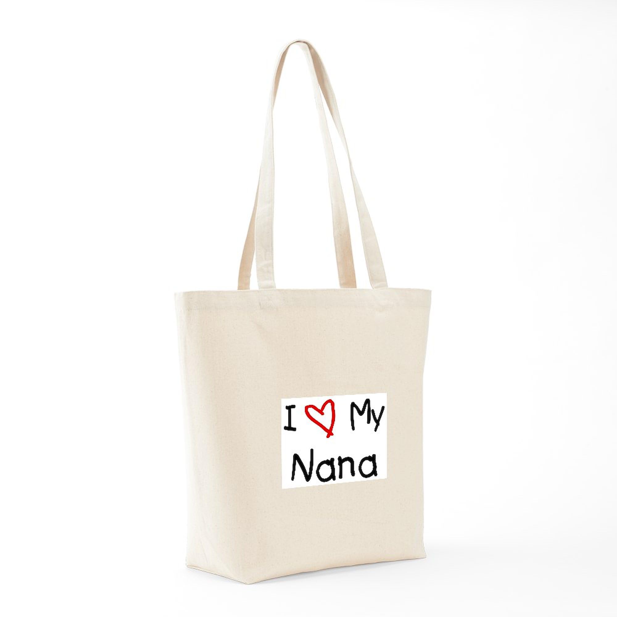 I Love My Nana Tote Bag - Natural Canvas Reusable Shopping Bag for Groceries, Beach & Everyday Use | CafePress