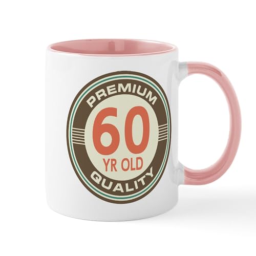 White/Pink Inside - 60Th Birthday Vintage Mug