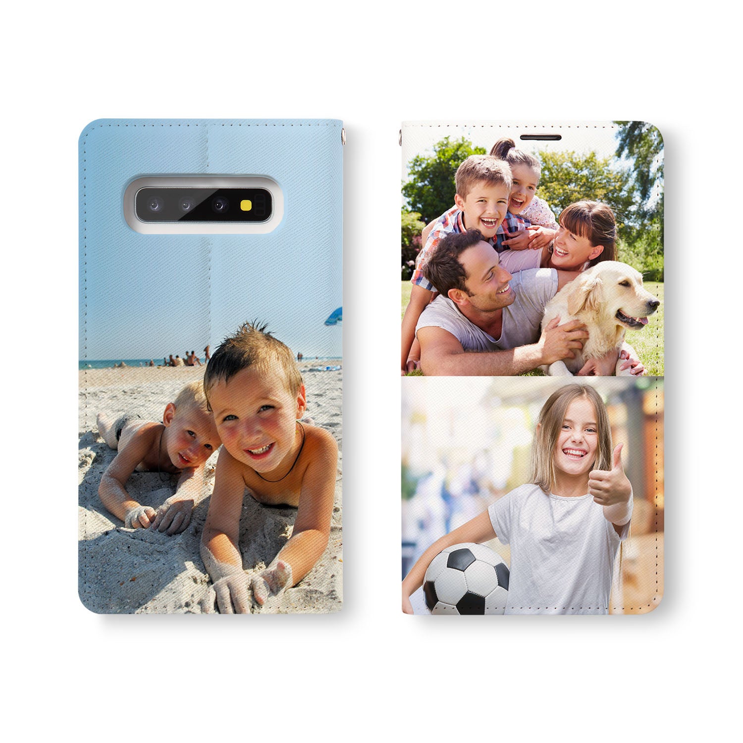 Samsung Genuine Leather Wallet with 3 Photo Slots - Perfect for Men & Women, Holds Credit Cards, IDs, and Cash - Ideal for Travel, Business, and Everyday Use