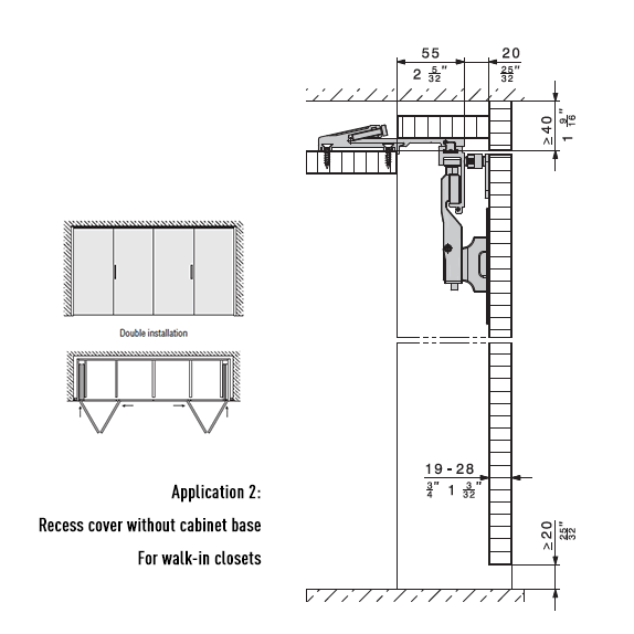 Folding Concepta 25 Pocket Door Hardware Kit - Smooth Sliding Interior Barn Door System for Home & Office - Easy Installation for Bedrooms, Closets & Room Dividers