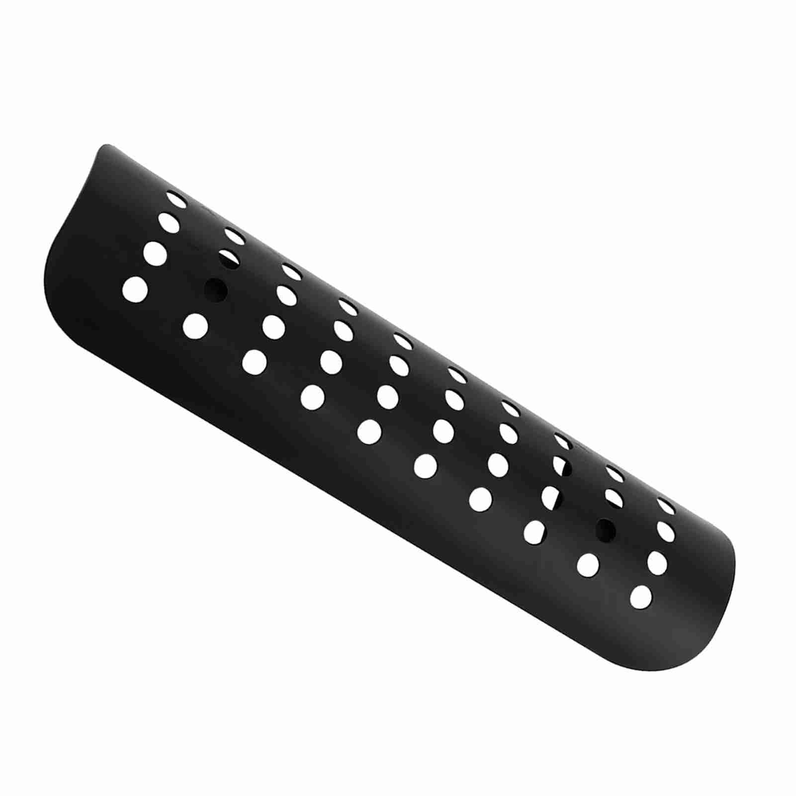 Motorcycle Exhaust Heat Cover for Legs - 9x2.4in with Clamps (Black) - Riding Comfort Protection