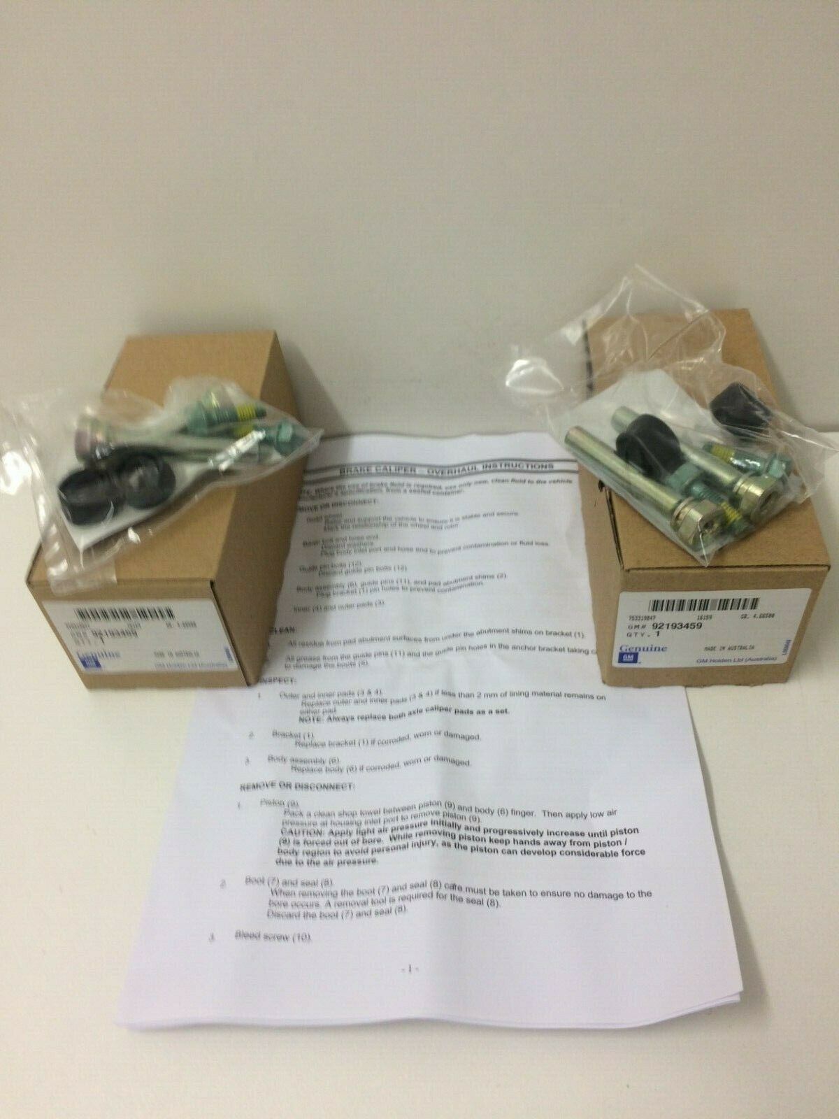 Genuine Holden Caliper Rear Mount Bracket & Guide Pin Kit for VE WM Models (2007-2013) - Perfect for Brake System Repairs and Maintenance