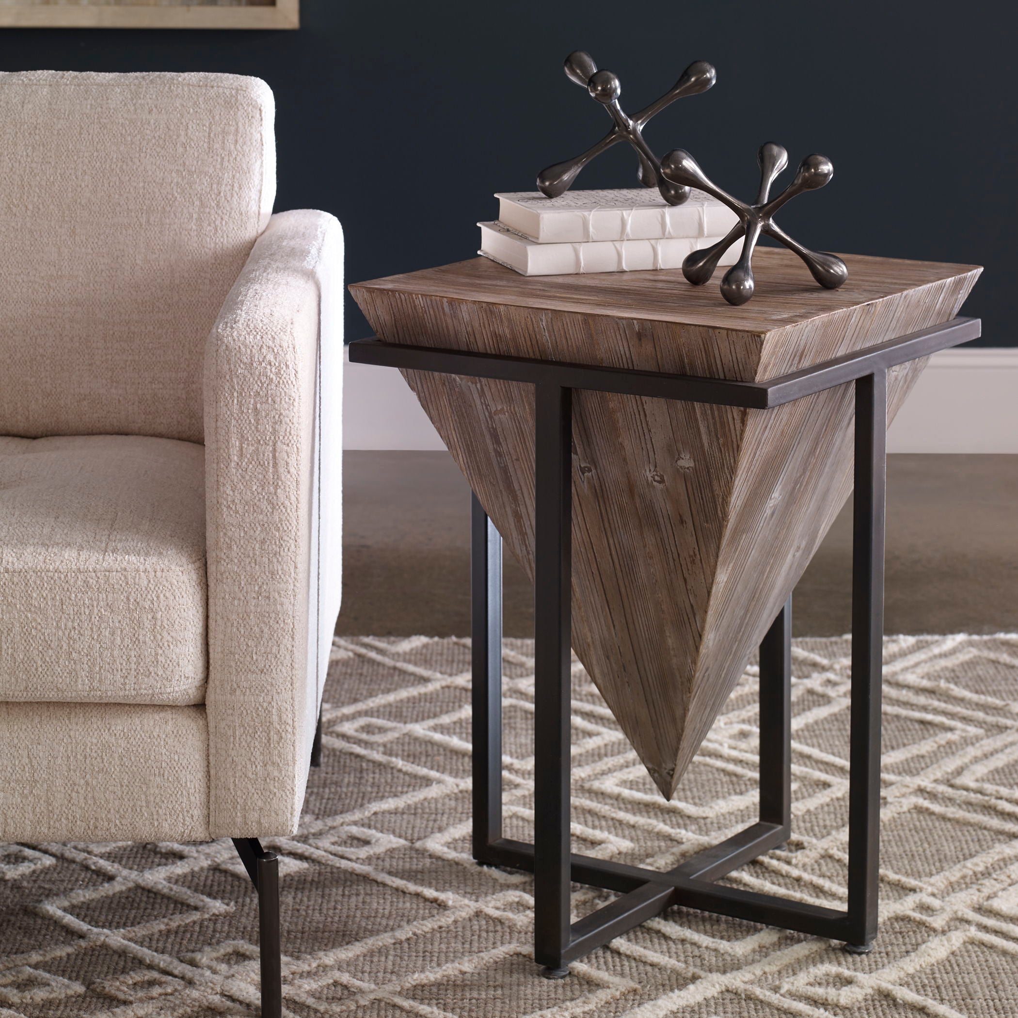 Bertrand Wood Accent Table Light Brown - Modern Side Table for Living Room, Bedroom & Office - Rustic End Table with Sturdy Wooden Frame - Perfect for Home Decor, Coffee Table Alternative