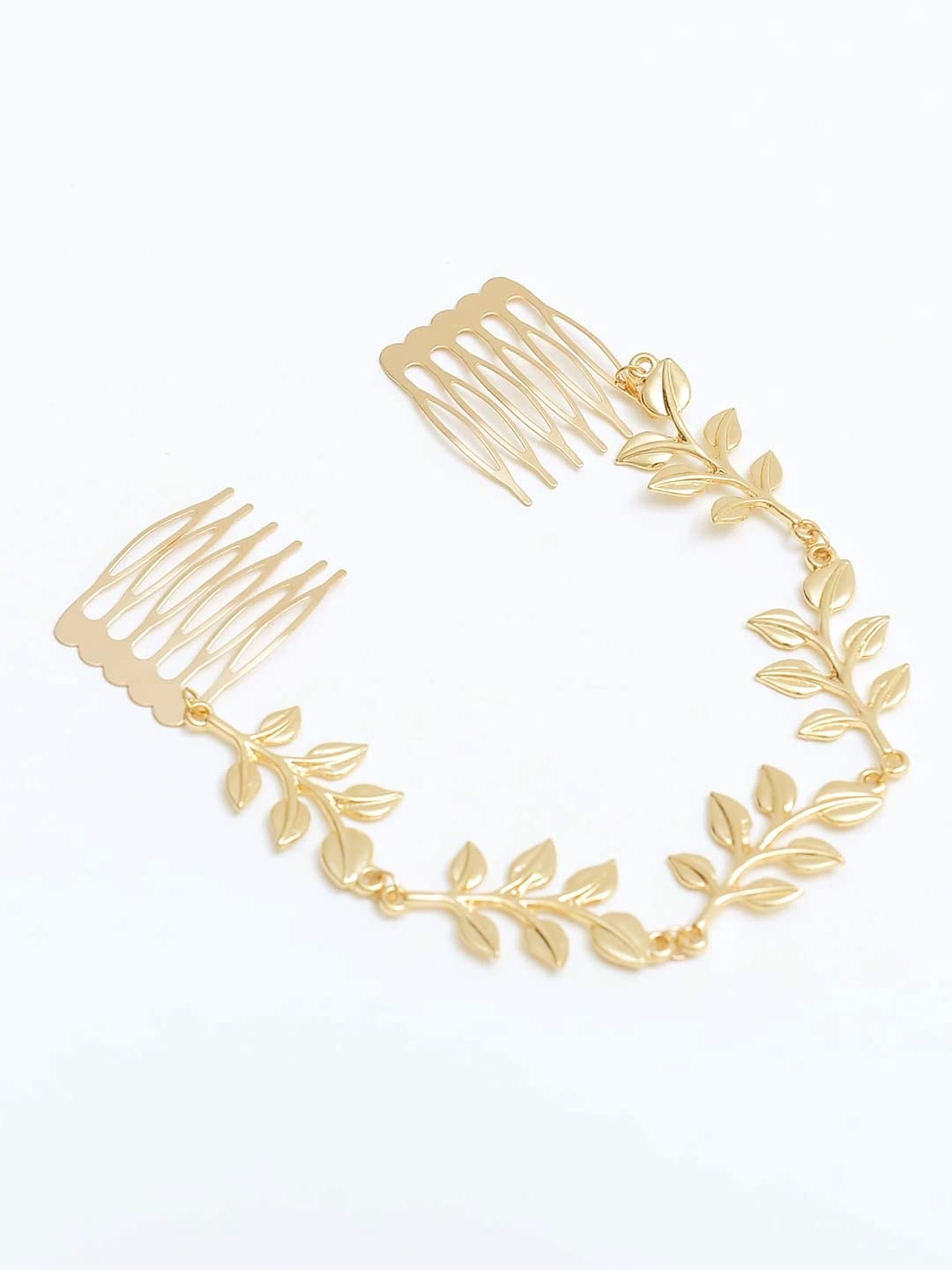 Yellow Chimes Hair Comb Pin - Gold Tone Floral Hair Clip for Women & Girls - Perfect for Weddings, Parties & Everyday Styling