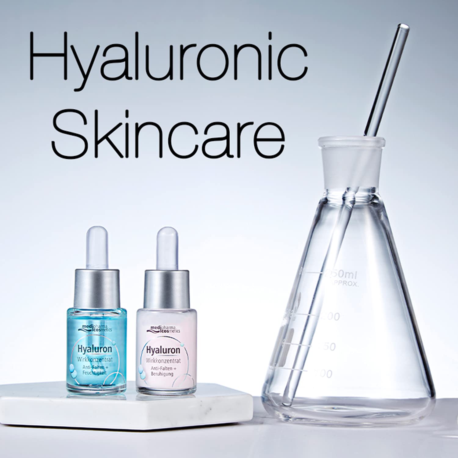 Medipharma Cosmetics Hyaluronic Acid Face Serum - Anti-Aging & Anti-Wrinkle Facial Treatment with Panthenol in Dropper Bottle | Made in Germany | 0.44 fl oz | Hydrating & Calming for Daily Skincare Routine