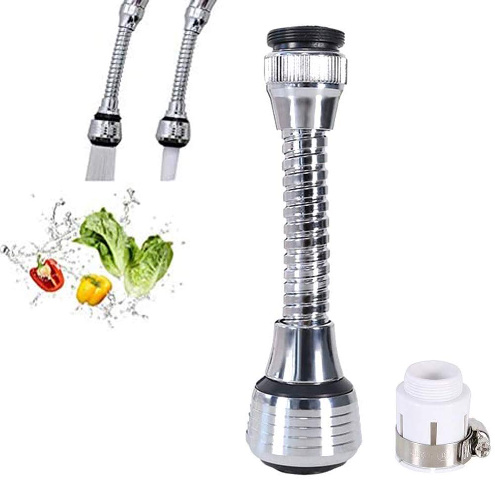 Universal Faucet Extension Adapter - Flexible Kitchen & Bathroom Faucet Sprayer with Threaded Nozzle Filter - Perfect for Washing Dishes, Filling Pots & Cleaning Sinks
