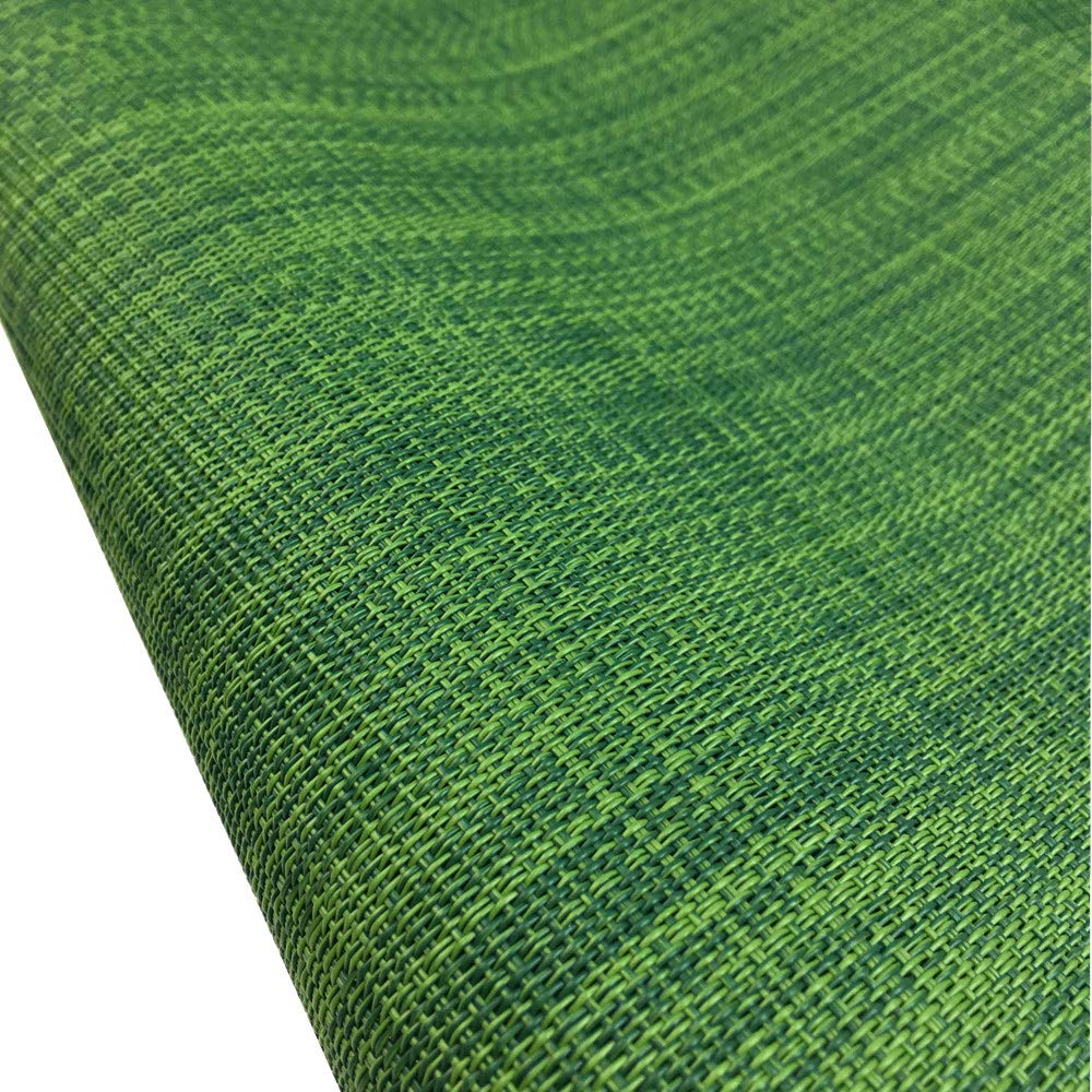 6-Pack Stain-Resistant PVC Placemats for Dining Table - Washable, Wipeable Vinyl Table Mats in Algae Green - Perfect for Kitchen, Dining Room, and Outdoor Entertaining