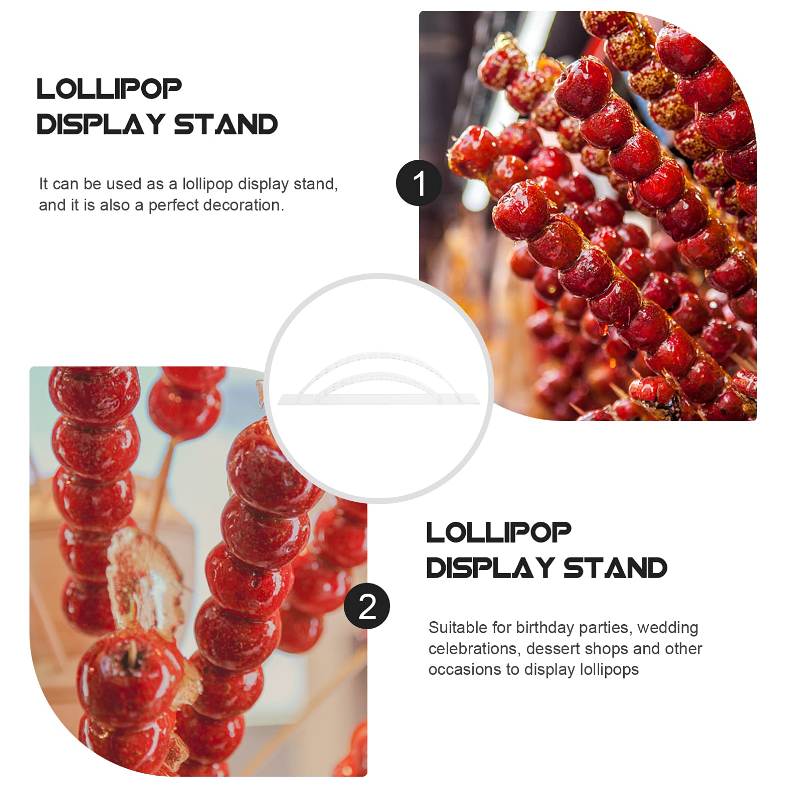 DOITOOL Clear Acrylic Cake Display Stand - 3-Tier Lollipop & Cake Pop Holder for Birthday, Wedding, Party Dessert Table Decor - Perfect for Bakeries, Candy Shops, and Event Centerpieces