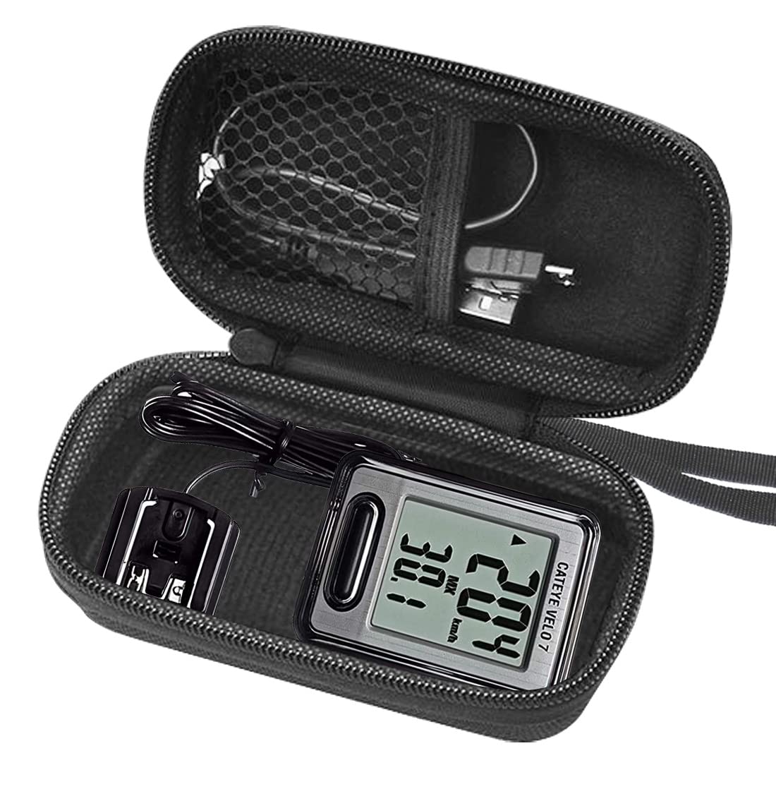 CATEYE Velo 7 Bike Computer Case - Durable Hard Cover for Cycling