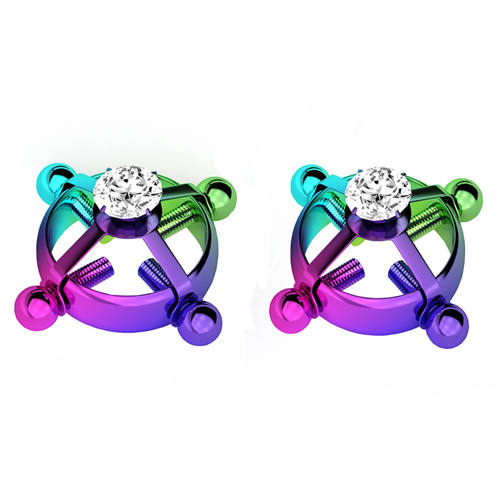 Stainless Steel Adjustable Non-Piercing Body Ring Clamps - Faux Body Jewelry for Women & Girls | Perfect for Parties, Festivals and Fashion Accessories