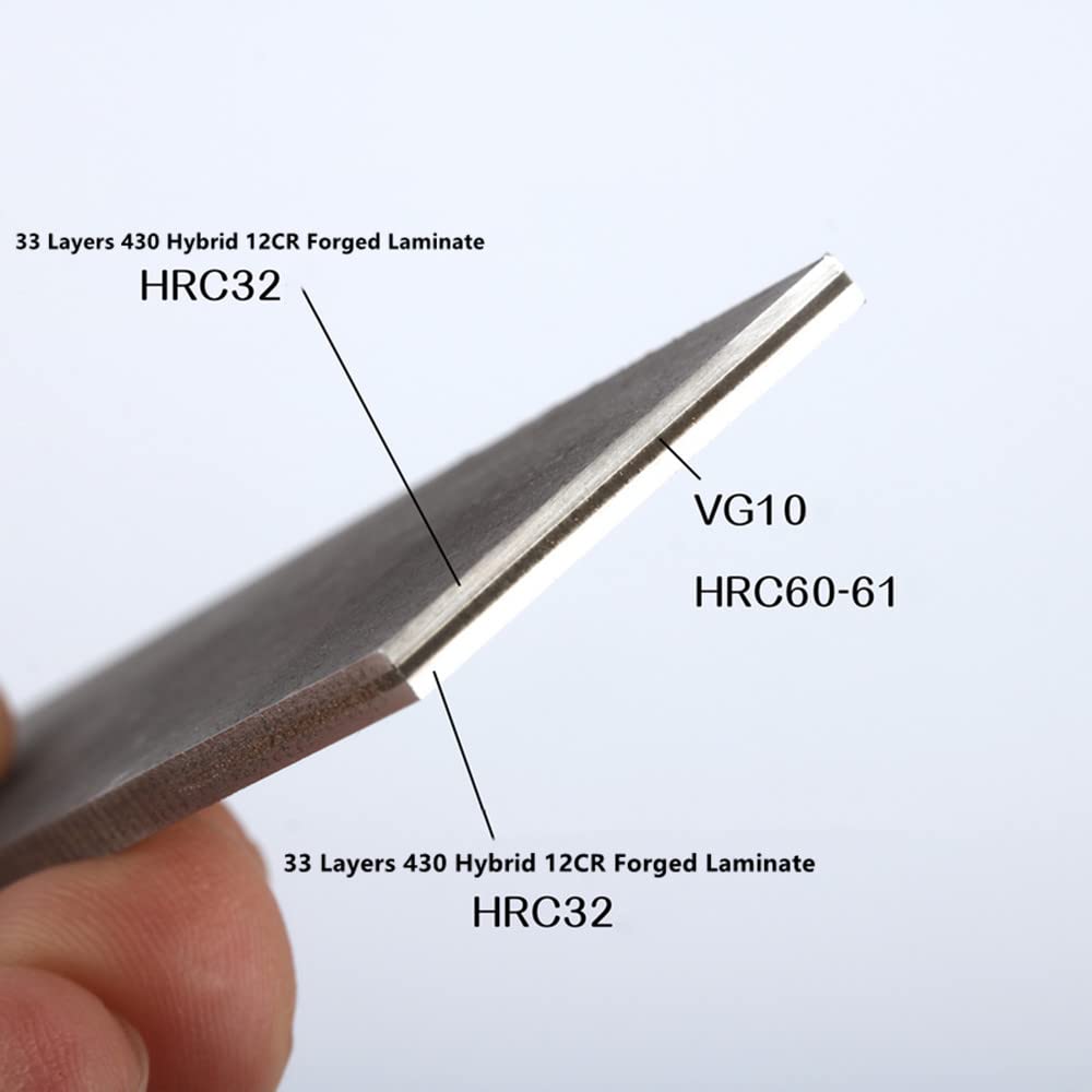 Premium Damascus Steel Knife Blank - VG10 Stainless Steel, HRC60, 200x25x2.5mm - Custom Handmade Knife Making Billet for DIY, Hunting, Bushcraft & Culinary Knives