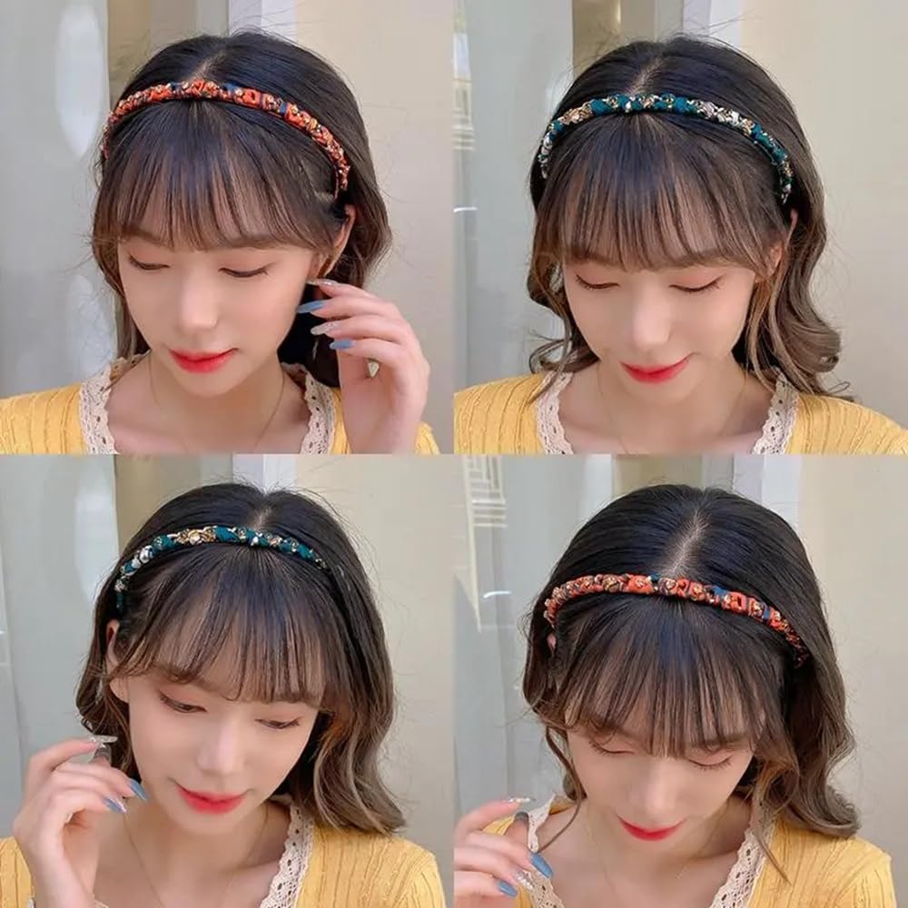 Non-Slip Floral Headbands for Women - 3 Pack Fashion Hair Accessories with Resin Teeth Combs | Perfect for Workouts, Yoga, and Everyday Styling