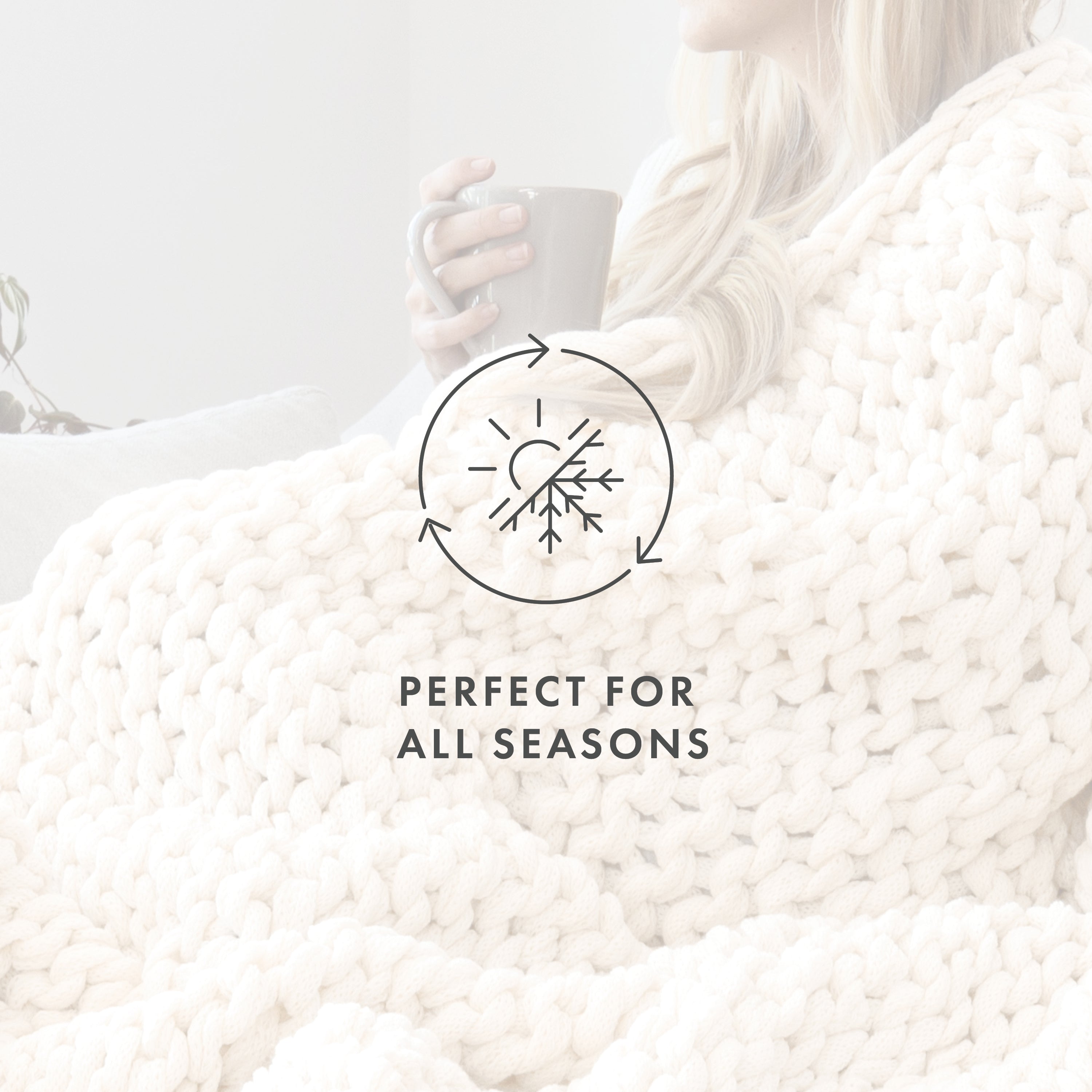 Cozy Oversized Chunky Knit Blanket - Soft & Warm Large Knitted Throw for Couch, Bed, Sofa - Perfect for Winter Nights, Home Decor & Gift Giving