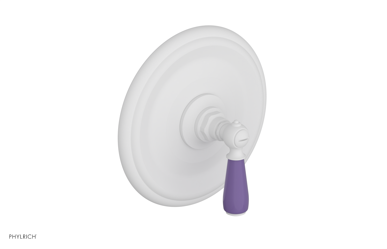 Jamestown Thermostatic Shower Trim Kit with Purple Accent Lever Handle - Modern Bathroom Faucet for Luxury Spa Experience at Home