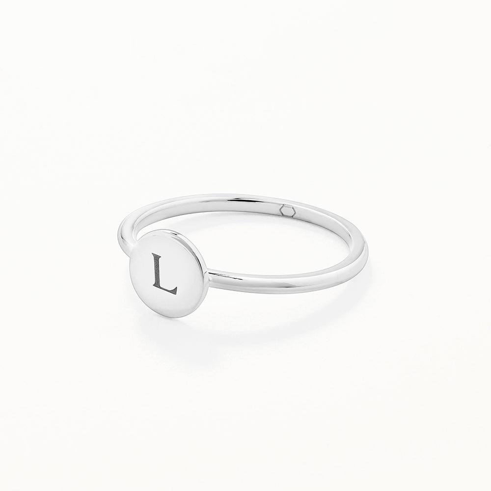 Silver Mini Disc Ring - Trendy Stackable Jewelry for Women, Perfect for Everyday Wear & Layering Looks