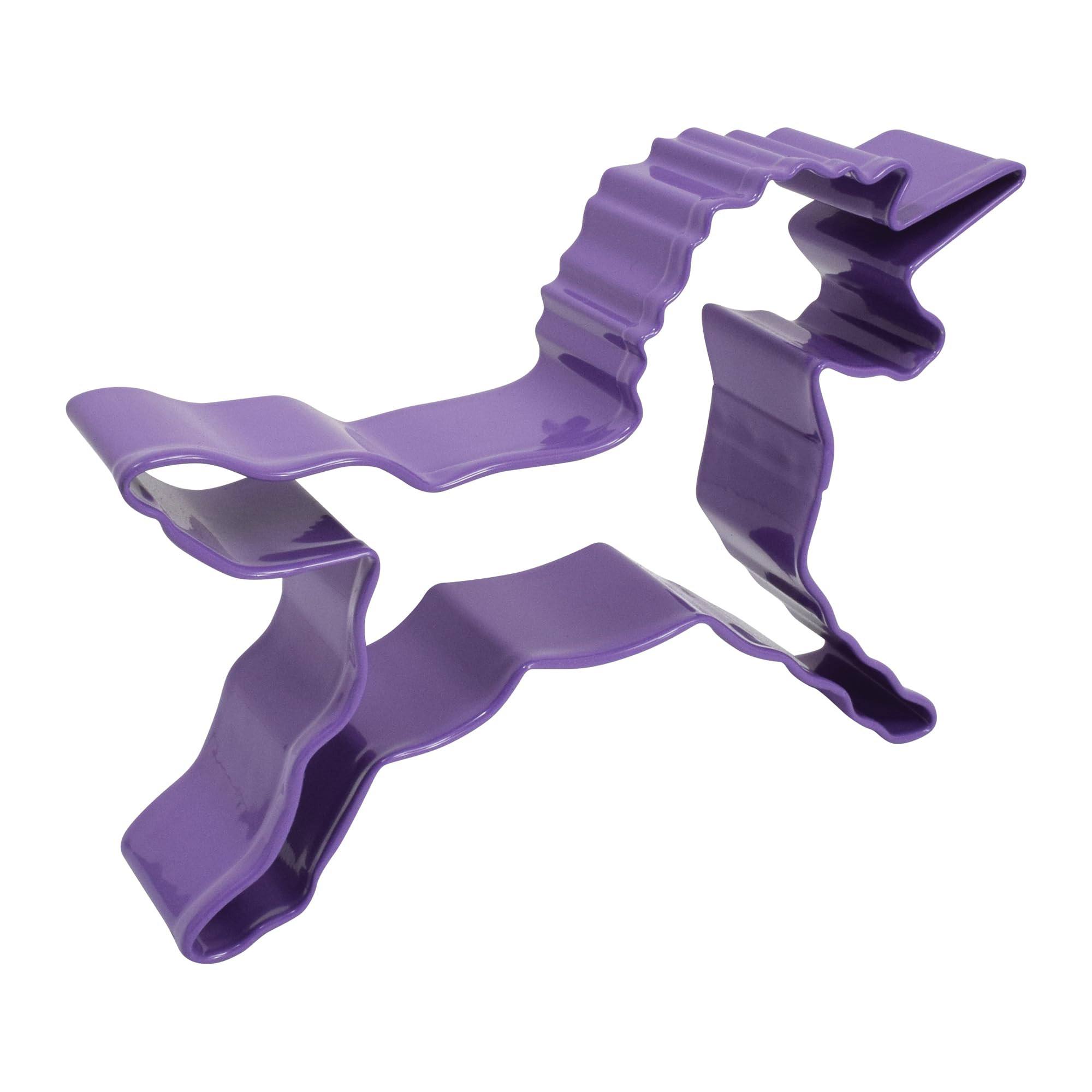 R & M Polyresin Coated Unicorn Cookie Cutter - 4.5 Inch Purple Baking Tool for DIY Cookies, Cupcakes & Party Decorations