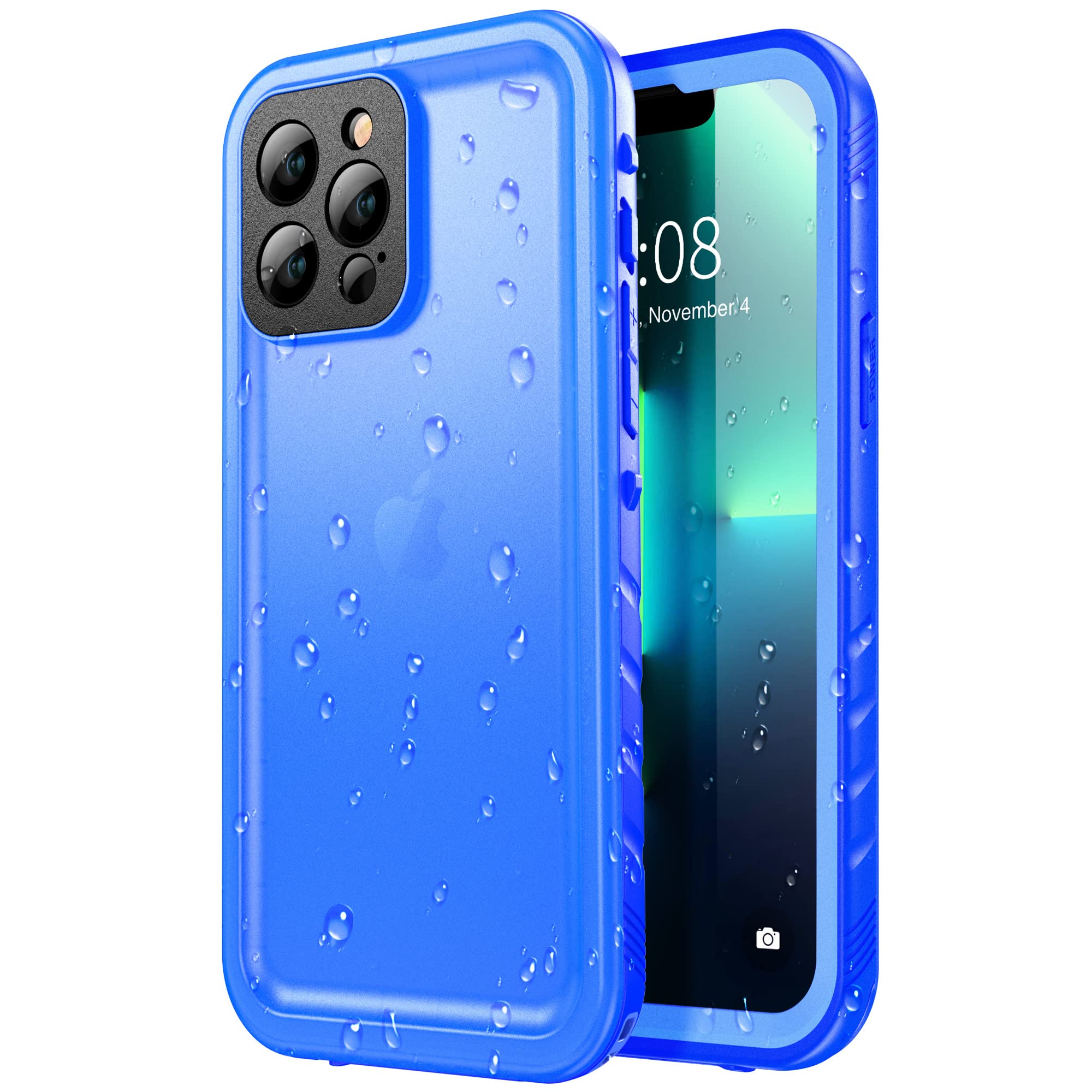 SPORTLINK iPhone 13 Pro Max Waterproof Case (6.7 Inch) - Heavy Duty Full Body Protection with Built-in Screen Protector | Shockproof & Waterproof Phone Cover | Perfect for Outdoor Sports, Hiking, Swimming & Extreme Activities (Blue)