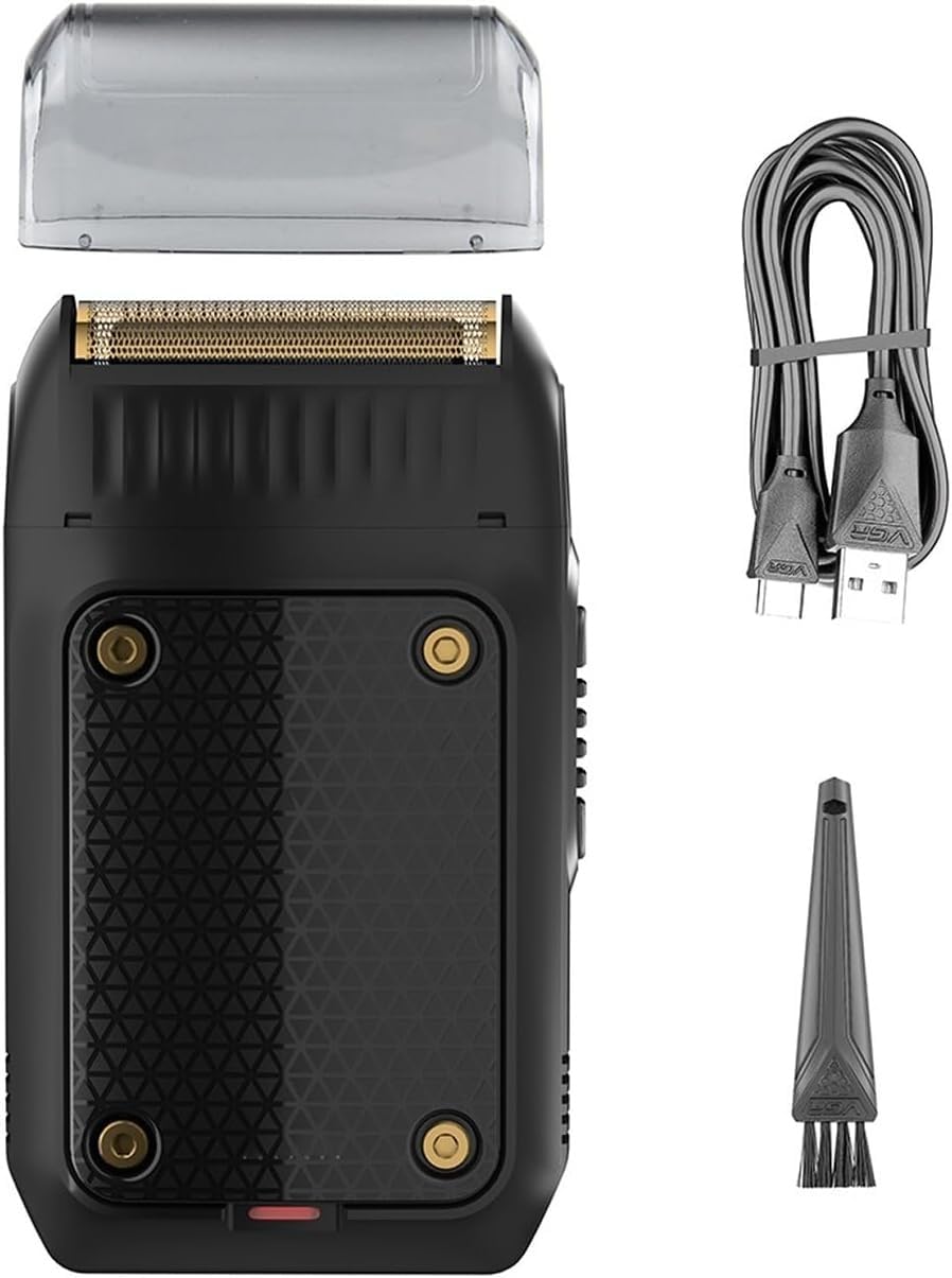 Professional Electric Shavers for Bald Men - USB Rechargeable Foil Blade Trimmer & Mini Beard Shaver - Black | Perfect for Travel, Gym & Daily Grooming Routine