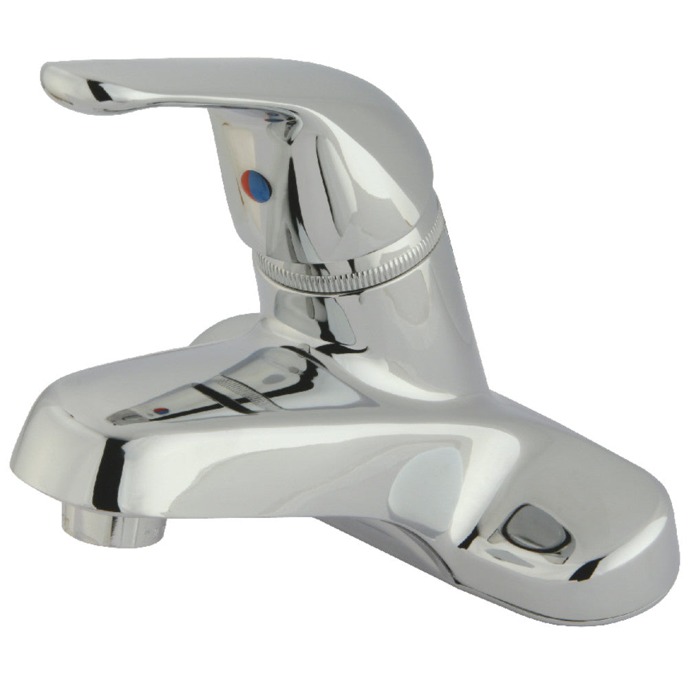 Kingston Brass KB542LP Single Handle 4-Inch Centerset Bathroom Faucet - Chrome Finish for Vanity Sink, Powder Room & Guest Bathroom Installation