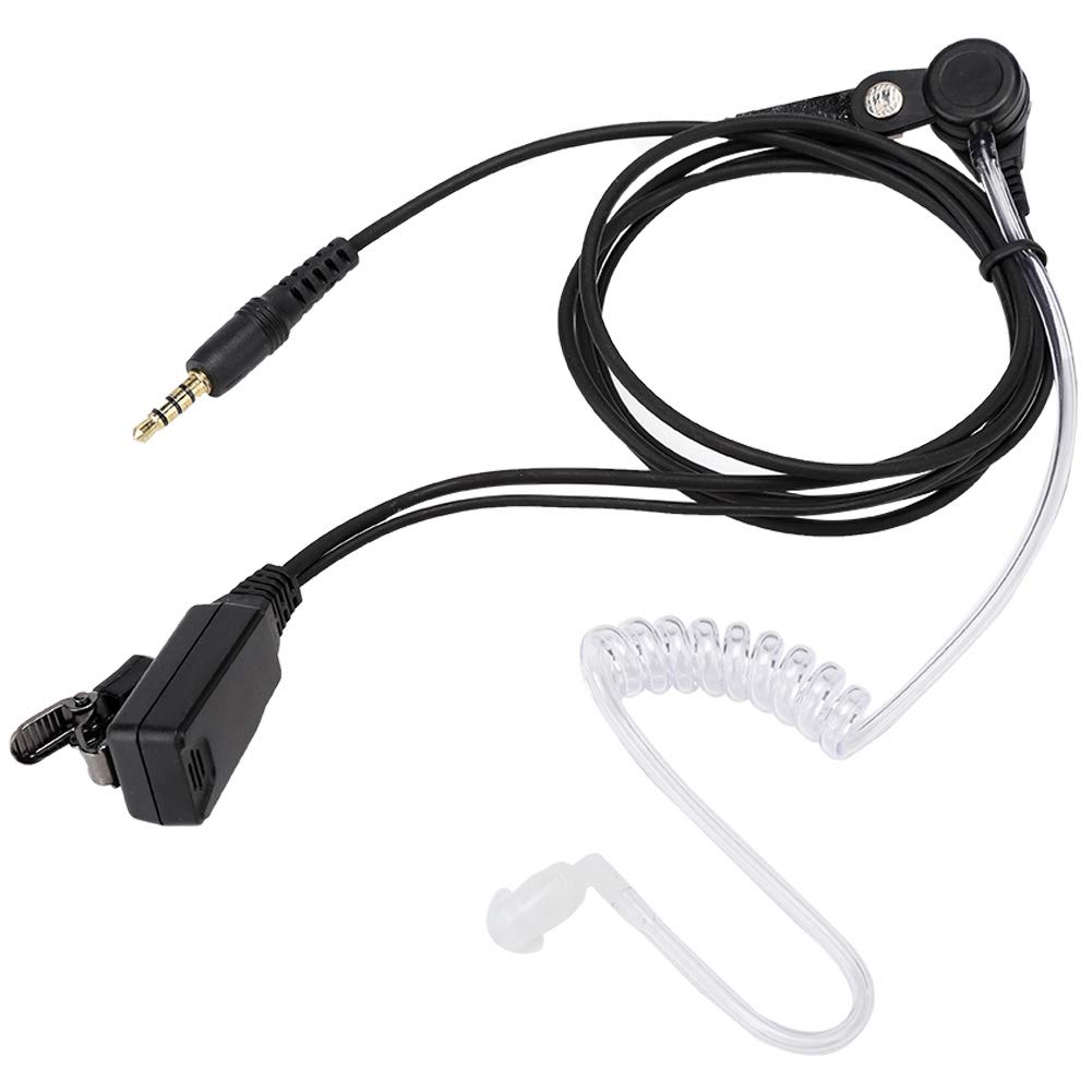 Yoidesu Walkie Talkie Earpiece with Air Tube Duct - 3.5mm Plug PTT Headset Compatible with XIAOMI Walkie Talkies & Two-Way Radios - Ideal for Security, Construction & Outdoor Activities
