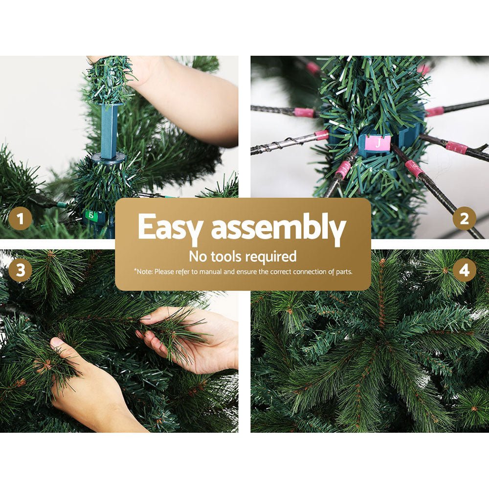 Premium 7.9ft Christmas Tree with 2100 Realistic Pine Needle Tips - Perfect for Home, Office, and Holiday Decorations