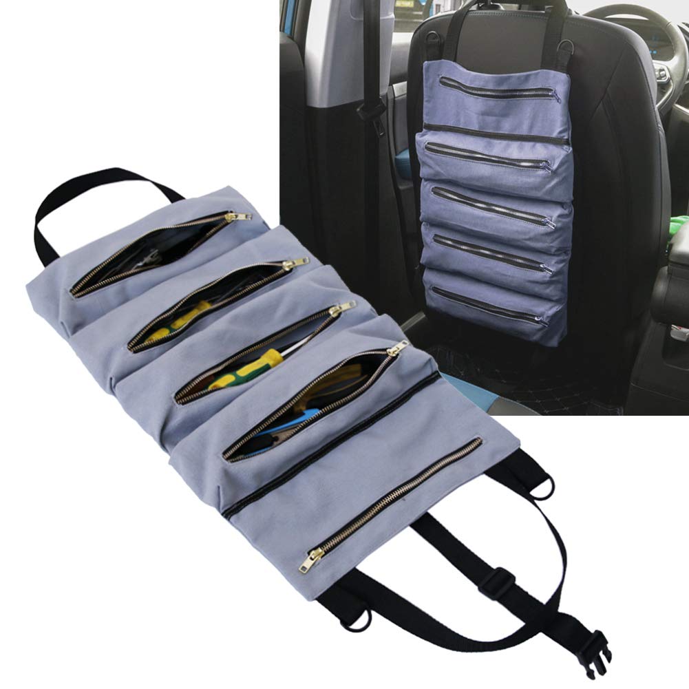 Heavy Duty Hanging Tool Bag with Adjustable Strap - Durable Tool Storage Organizer for Garden, Lawn Care & DIY Projects - Perfect for Carrying Hammers, Wrenches, Gardening Tools & More