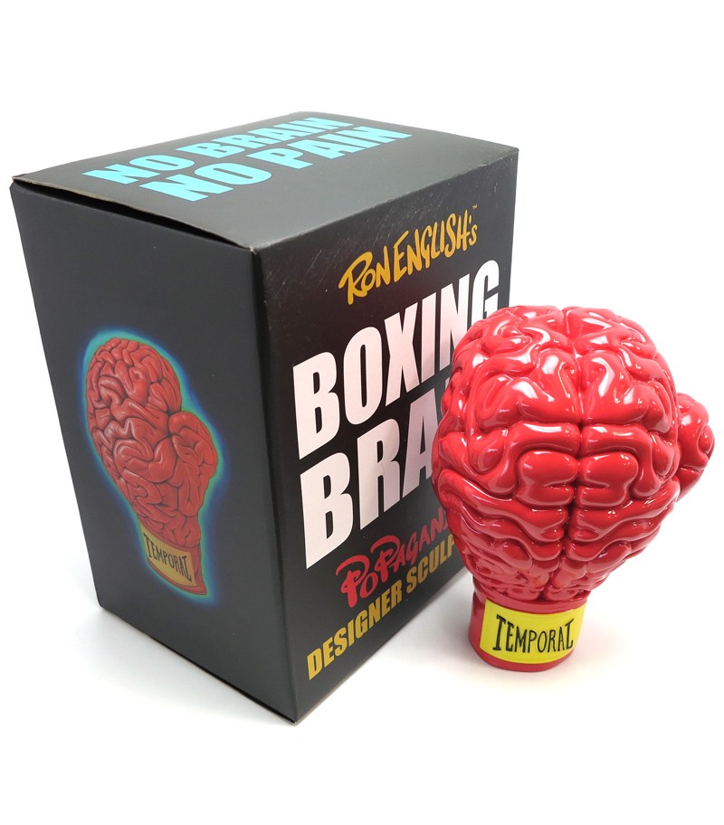 Ron English Boxing Brain Art Print - Unique Pop Culture Wall Decor for Home, Office & Gym - Perfect Gift for Boxing Fans & Art Collectors