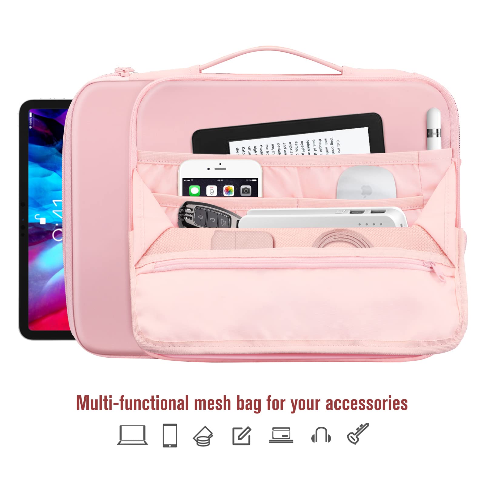 FINPAC 12.9-13 Inch Tablet Laptop Sleeve Case - Protective Briefcase Shoulder Bag for MacBook Pro 2023/2022, MacBook Air M2/M1, iPad Pro 12.9/Air - Perfect for Work, School & Travel Accessories