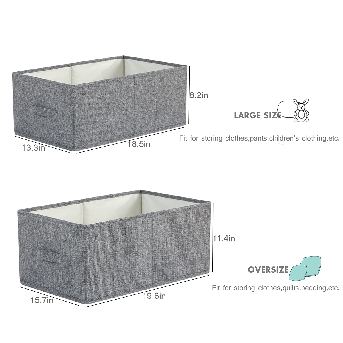Foldable Fabric Storage Bins with Lids - 2 Pack Pink Large Closet Organizers for Shelves, Bedroom & Home Organization | Perfect for Clothes, Toys & Seasonal Storage