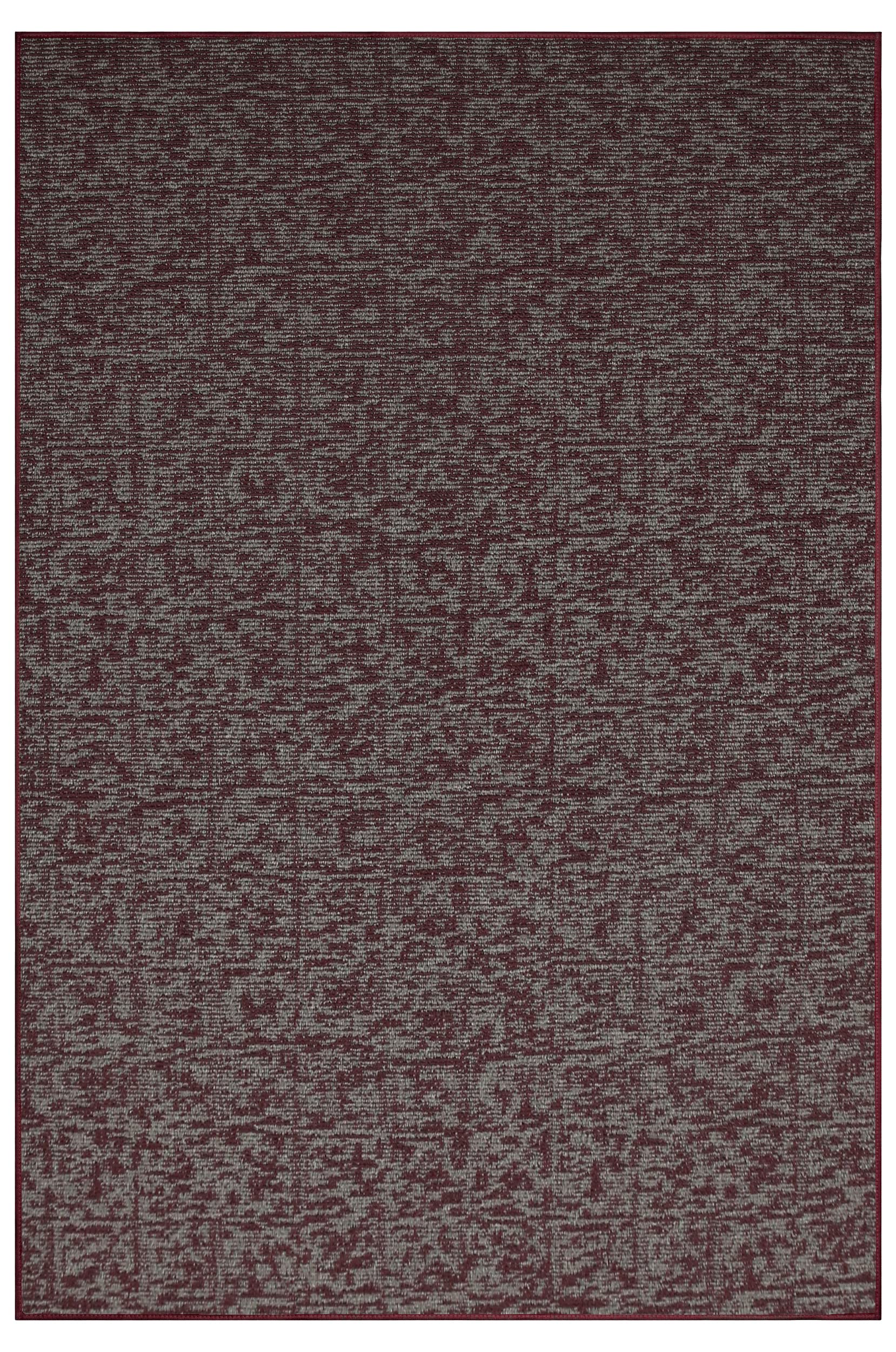 Custom Size Burgundy 6' x 14' Indoor Outdoor Area Rugs - Soft Ambient Carpet for Patio, Deck, Living Room & Bedroom