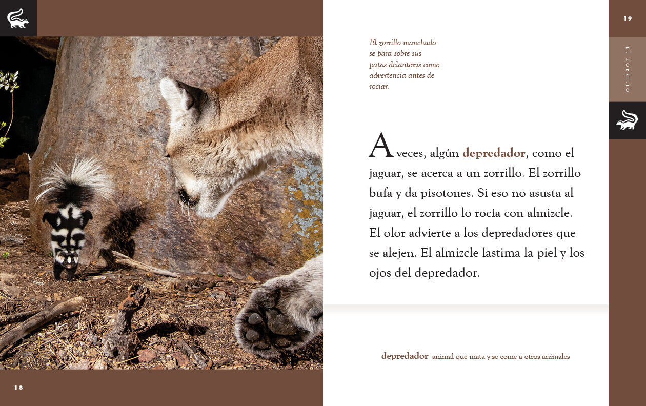 El Zorrillo 9781640266971 - Wildlife Book for Kids | Learn About Skunks & Nature | Perfect for Homeschooling & Classroom Education