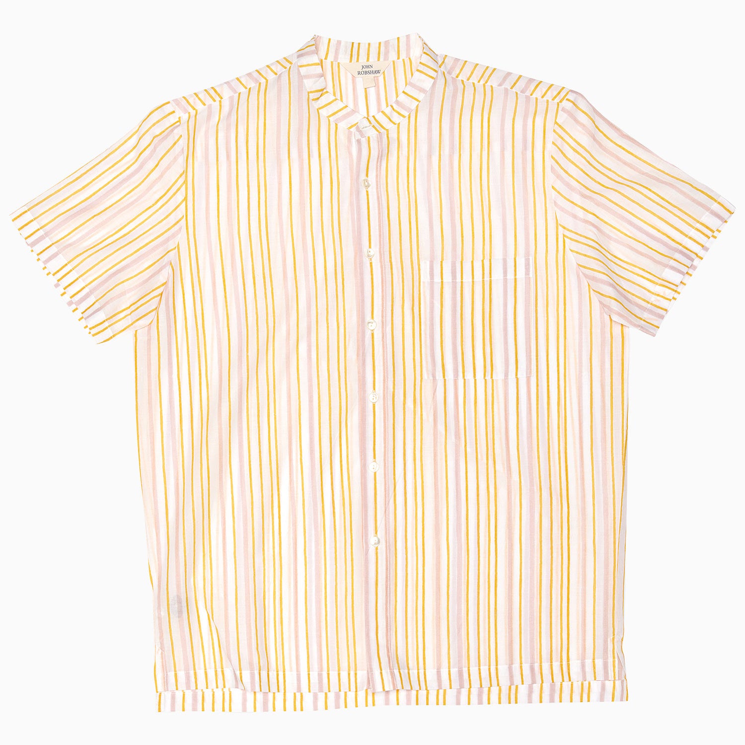 Stylish Ishya Stripes Nehru Short Sleeve Shirt for Men | Comfortable Cotton Casual Wear | Perfect for Summer Outings & Office Casual Fridays
