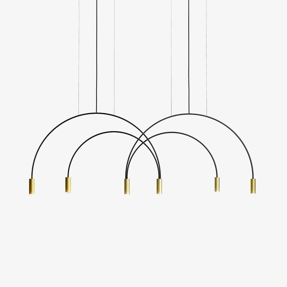 Modern Arcs Pendant Light - Sleek Minimalist Hanging Fixture for Kitchen Island, Dining Room & Bedroom Decor - Adjustable LED Chandelier with Dimmable Lighting