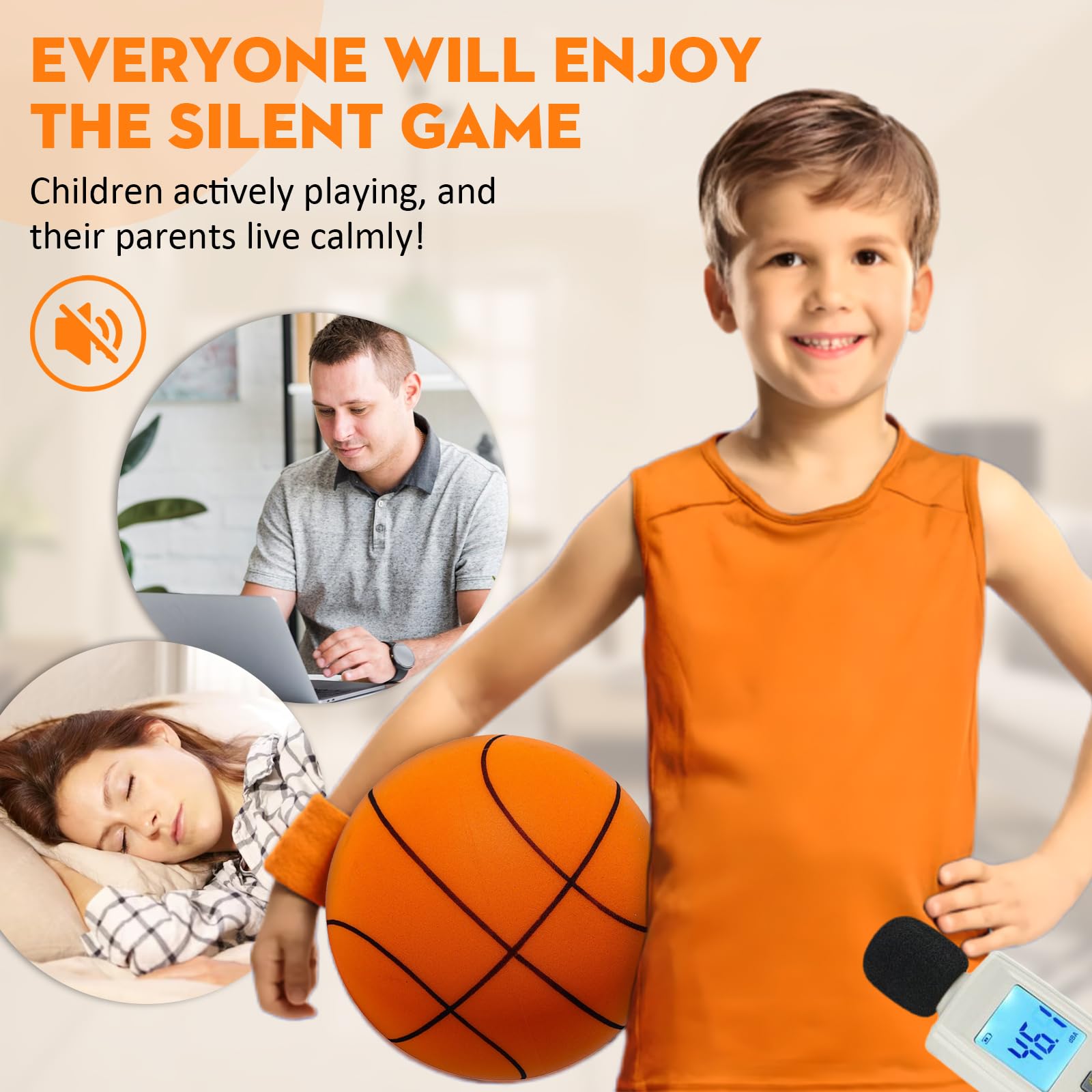 **2025 Upgraded Silent Basketball - Dribble Dream Indoor Training Foam Ball for Quiet Dribbling Practice | Perfect for Home, Gym & Apartment Use**