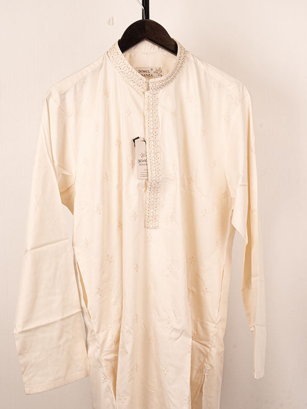 Blended Dove Kurta Shalwar Set - Premium Cotton Pakistani Traditional Outfit for Women | Perfect for Eid, Weddings & Special Occasions