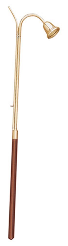 Premium Brass Candle Lighter & Snuffer with Wooden Handle - 60 Inch Long Reach for Fireplace, Altar, Church & Home Decor - Vintage Chapel Style Bell Design for Safe Candle Lighting