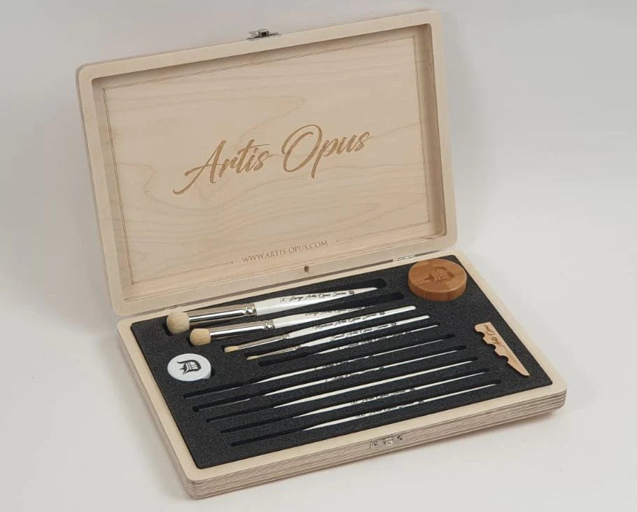 Artis Opus Series D & M Complete 10-Piece Premium Makeup Brush Set - Professional Cosmetic Brush Kit for Flawless Face & Eye Makeup Application