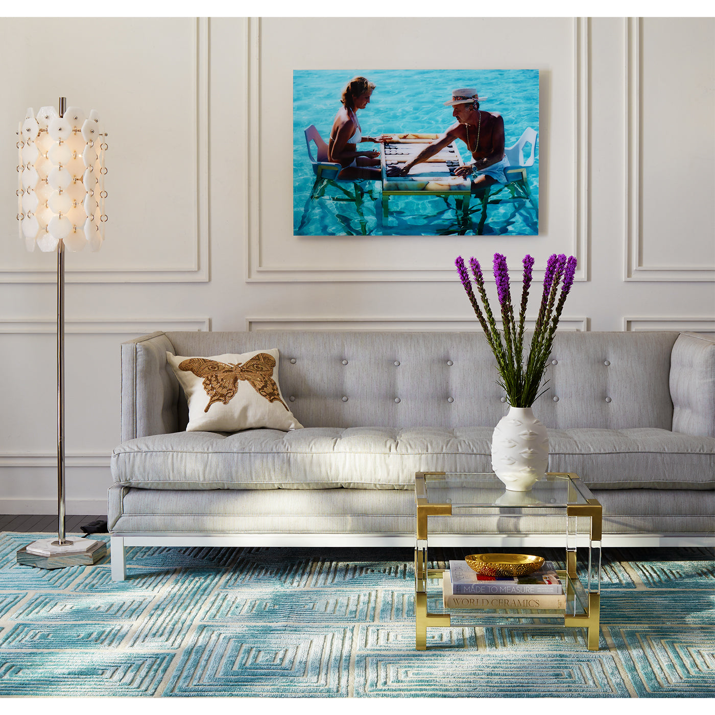 Hand Knotted Blocks Rug - Premium Wool Area Rug for Living Room, Bedroom, and Nursery - Non-Slip Durable Floor Decor for Home & Office