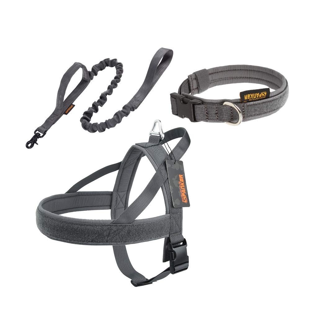 **Military-Grade Bungee Dog Leash - Adjustable No-Pull Elastic Rope with Padded Nylon Harness for Small & Large Dogs - Perfect for Hiking, Running & Outdoor Adventures**