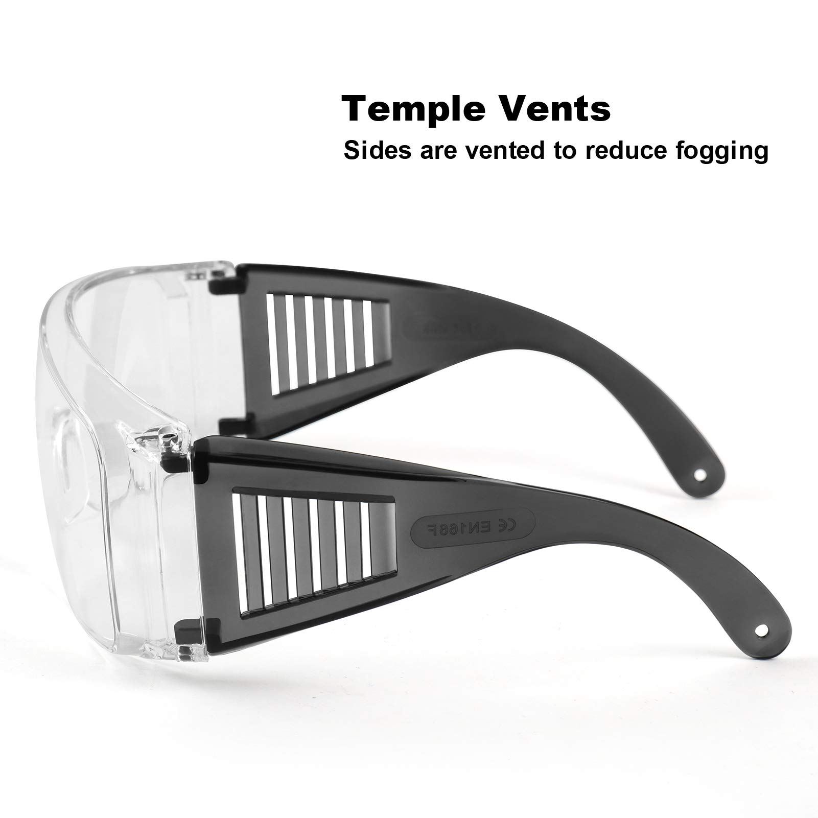 OTG Shooting Glasses Over Prescription Eyeglasses - Anti-Fog Safety Glasses for Hunting, Shooting & Outdoor Activities
