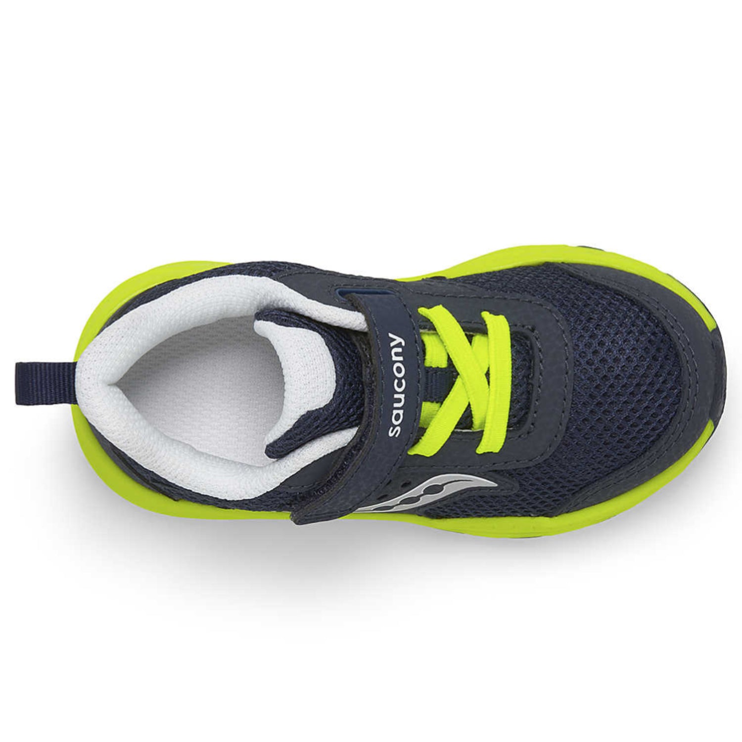 Saucony Ride Jr B Toddler Sneakers - Navy/Citron - Lightweight Running Shoes for Kids - Perfect for Playground, School & Daily Activities