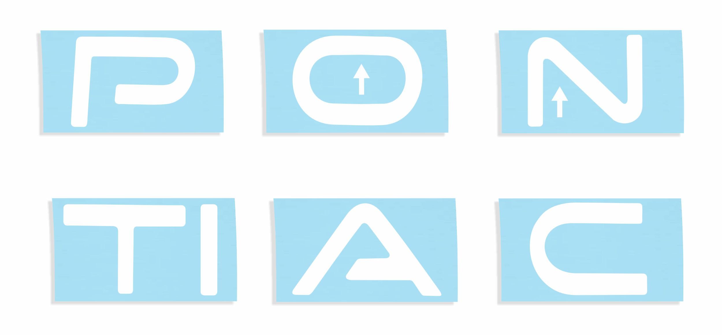 1997-2003 Pontiac Grand Prix Rear Lettering Decal Kit - Gloss White Bumper Inserts | Easy DIY Installation for Car Customization & Restoration Projects