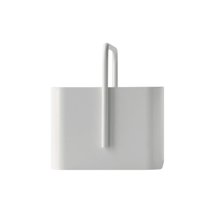 DESIGNSTUFF White Square Storage Caddy & Organizer Box - Multipurpose Home & Office Storage Solution for Bathroom, Kitchen, Desk, and Craft Supplies Organization