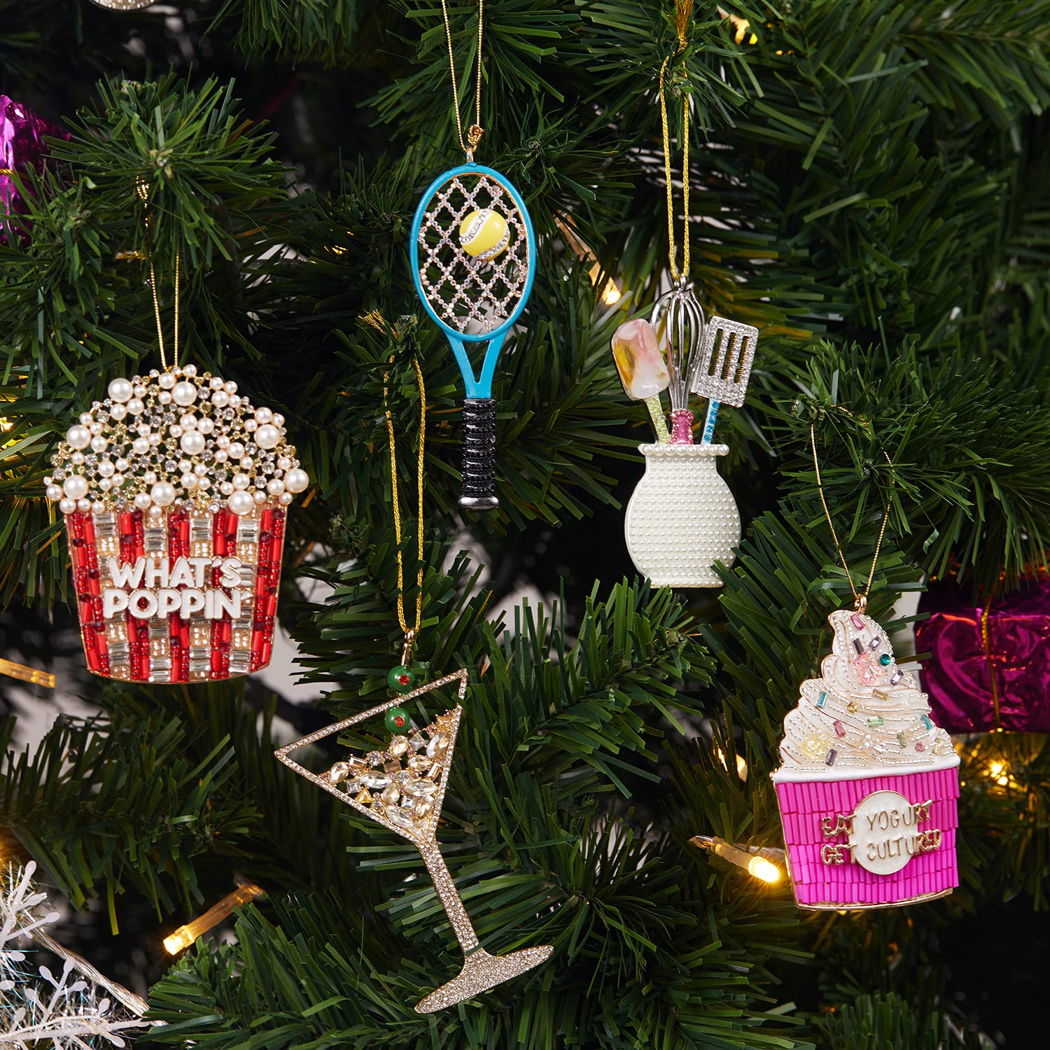 2024 Christmas Ornaments - Kitchen Whisk Hanging Decor for Christmas Tree | Unique Cooking-Themed Keepsake Gift for Women, Sisters, Mom & Grandma | Perfect for Holiday Decorations, Gift Exchanges & Festive Kitchen Decor