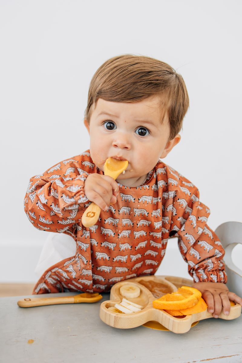 Eco-Friendly Baby Led Weaning Starter Kit - Organic Bamboo Plates, Bowls & Utensils Set for Toddlers | Perfect for First Foods, Mess-Free Meals & Sustainable Parenting