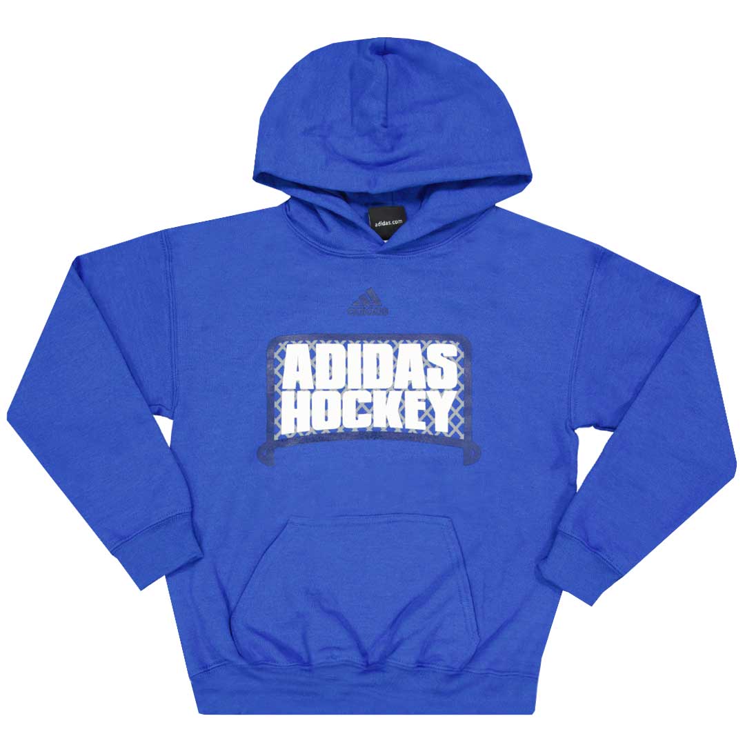 adidas Kids' Essentials Hockey Fleece Hoodie - Junior Size (CM6128) | Warm & Comfortable Fleece Pullover for Boys & Girls | Perfect for Hockey Practice, School & Outdoor Activities