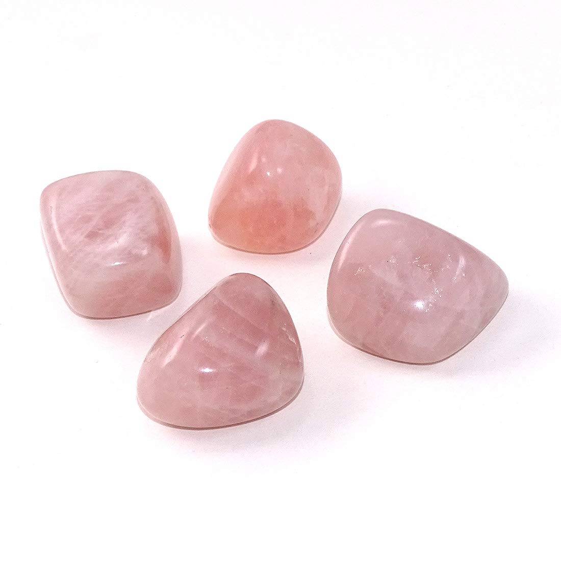 92g Pink Rose Quartz Tumbled Stones (4-Piece Set) - Natural Healing Crystals for Love, Romance & Relationships - Perfect for Meditation, Home Decor & Spiritual Gifts
