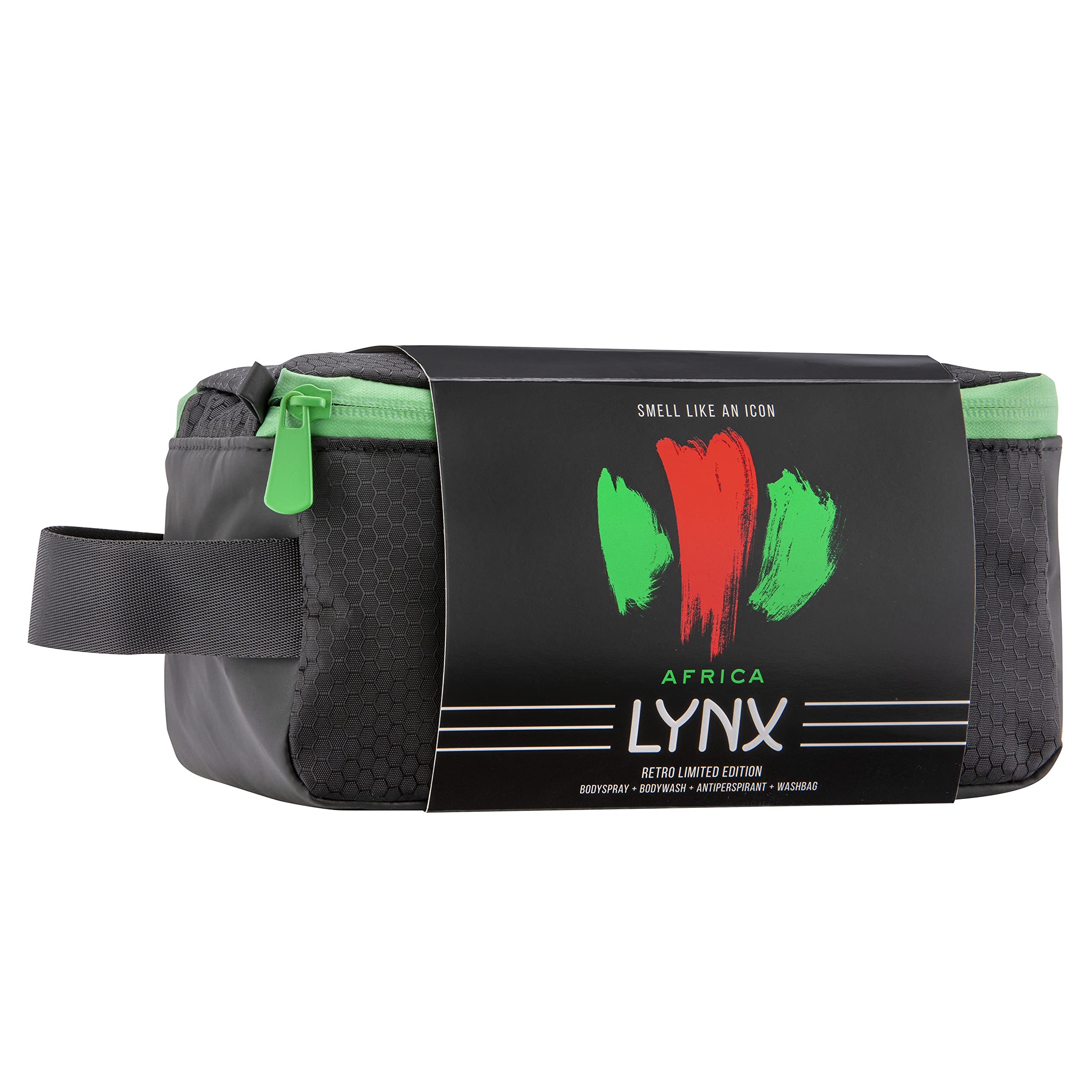 Lynx Africa Retro Limited Edition Trio - Men's 48-Hour Anti-Perspirant Deodorant, Body Spray & Shower Gel Gift Set with Wash Bag | Perfect for Travel, Gym & Daily Use | 3-Piece Fragrance Collection for Men