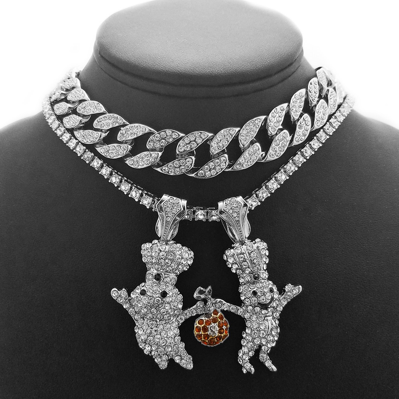 Men's Hip Hop 2 Doughboy Pendant & 18